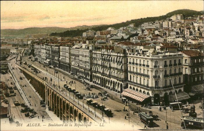 Alger Algerien Boulevard Republique Strassenbahn