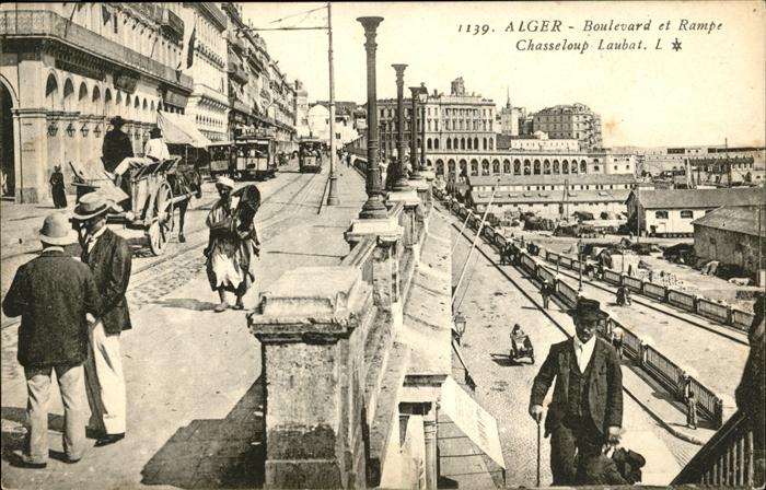 Alger Algerien Boulevard et Rampe Chasseloup Laubat St
