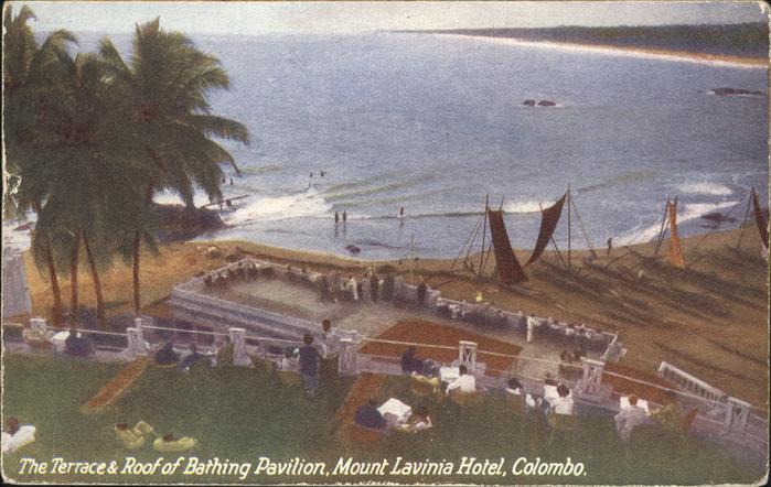 Colombo Ceylon Sri Lanka Bathing Pavilion Mount Lavinia Hotel