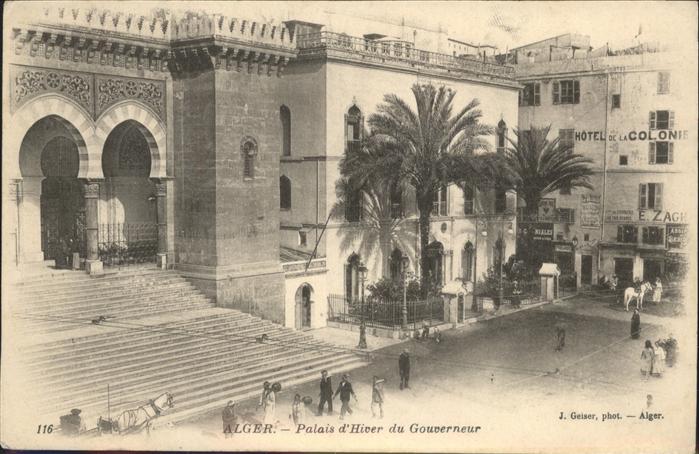 Alger Algerien Palais Hiver Gouverneur Pferd Hotel Col