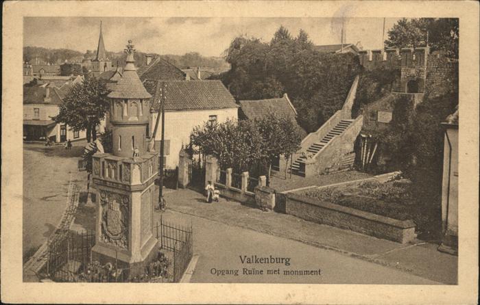 Valkenburg aan de Geul Opgang Ruine met Monument