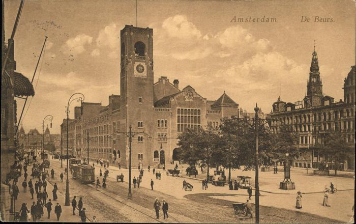 Amsterdam Niederlande Beurs Strassenbahn