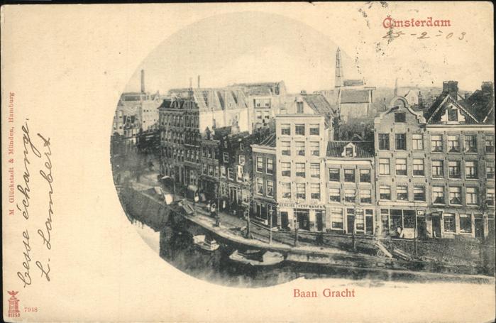 Amsterdam Niederlande Baan Gracht