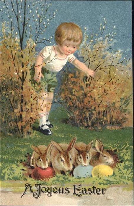 Ostern Easter Paques Kind Osterhase