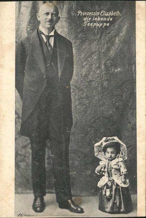 Kuriosum Prinzessin Elisabeth  die lebende Teepu
