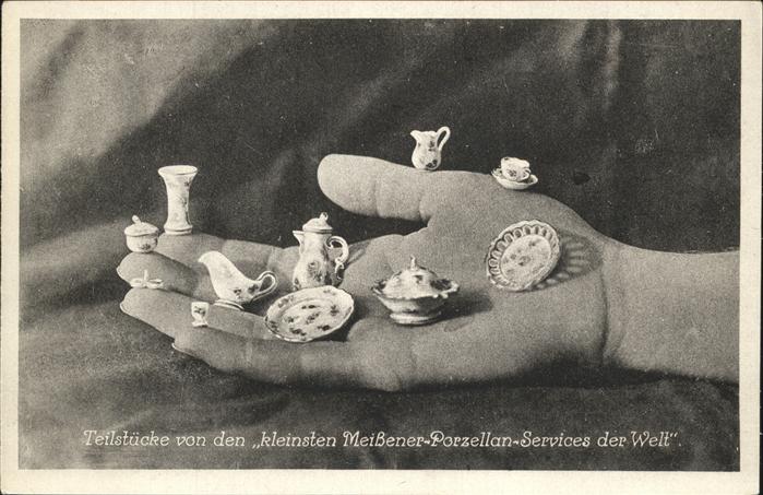 Kuriosum kleinste Meissner Porzellan Sevices der