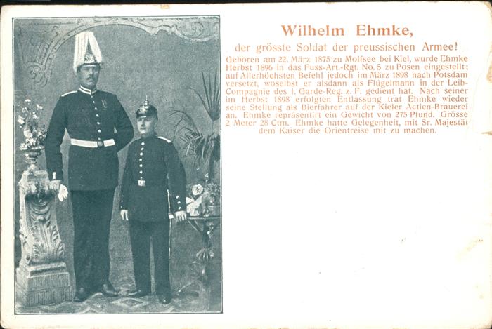 Kuriosum Wilhelm Ehmke Pickelhaube