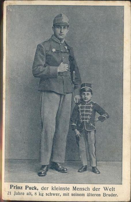 Kuriosum Prinz Puck der kleinste Mensch