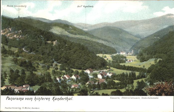 Vogelbach Malsburg-Marzell Ruine Sausenburg