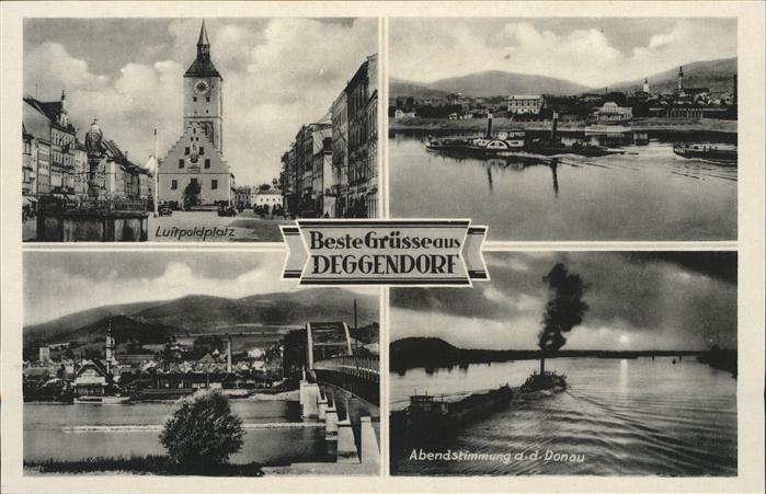 Deggendorf Donau Abendstimmung Luitpoldplatz