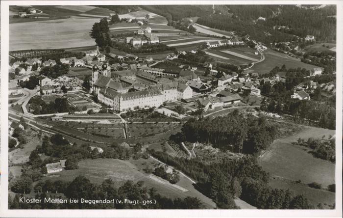 Deggendorf Donau Kloster Metten Flugaufnahme