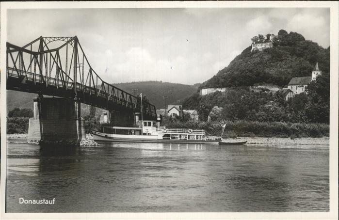 Donaustauf Dampfschiff Brücke