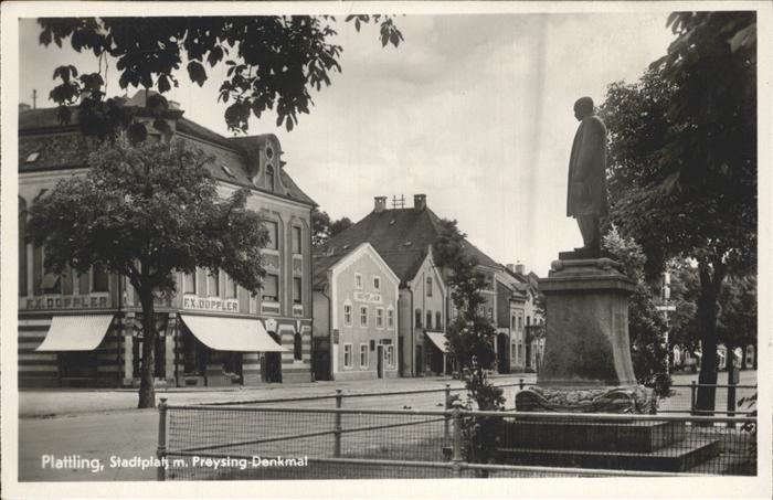 Plattling Isar Bayern Stadtplatz Preysing Denkmal