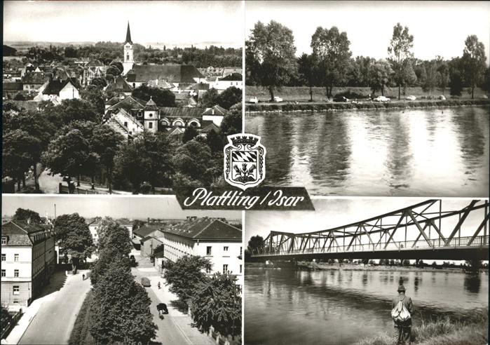 Plattling Isar Bayern Isar Brücke, Stadtwappen