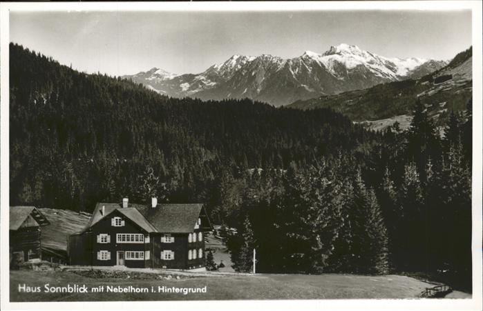 Hirschegg Kleinwalsertal Vorarlberg Haus Sonnblick Nebelhorn