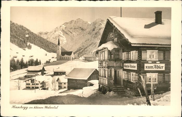 Hirschegg Kleinwalsertal Vorarlberg Pension zum Adler