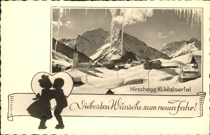 Hirschegg Kleinwalsertal Vorarlberg Neujahrskarte