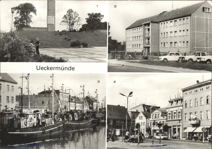 Ueckermuende Ehrenmal Poliklinik Boot Hafen Karl Mar