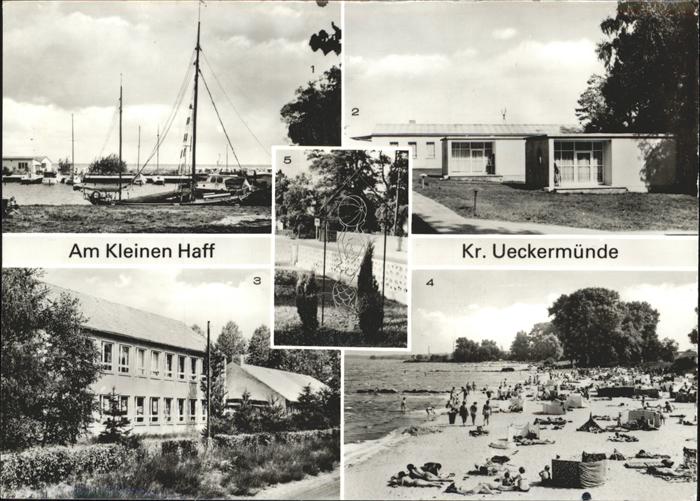 Ueckermuende Am kleinen Haff Stran Boote
