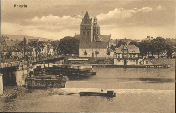 Hameln Weser Schleuse Brücke