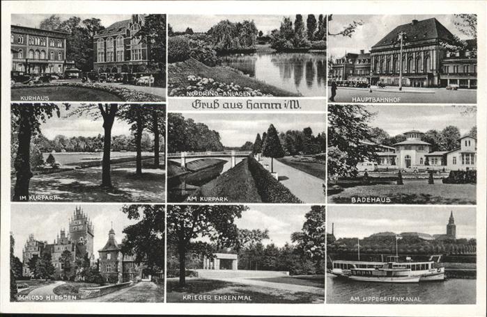 Hamm Westfalen Bahnhof Badehaus Lippeseitenkanal Krieg
