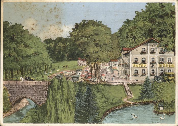 Langebrueck Haidemühle Aquarell