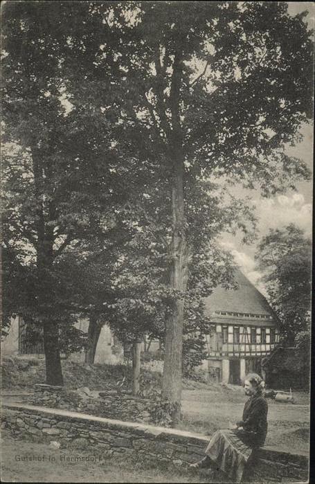 Hermsdorf Erzgebirge Gutshof Junge Frau