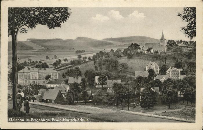 Gelenau Erzgebirge Erwin-Hartsch-Schule Panorama