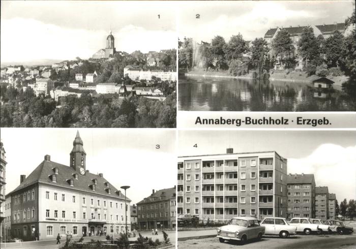 Annaberg-Buchholz Erzgebirge Markt Rathaus, Neubaugebiet Hermann Mat