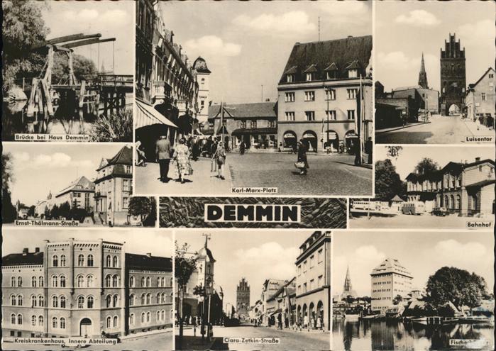 Demmin Mecklenburg Vorpommern Luisentor Nahnhof Karl-Mrx-Platz