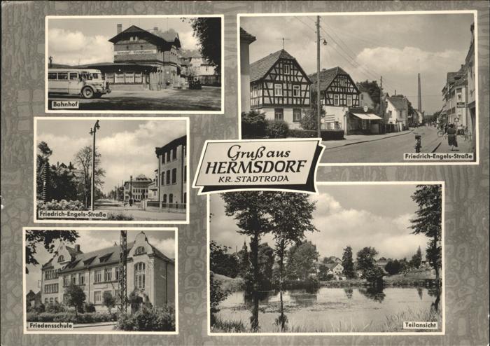 Hermsdorf Gera Bahnhof Friedensschule Friedrich-Engels