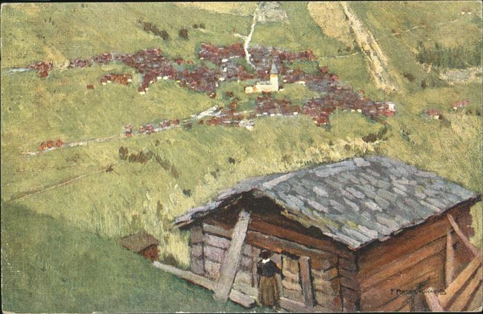Grimentz Kuenstlerkarte FRancis Portier