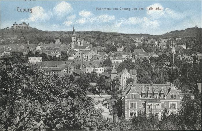 Coburg Bayern Panorama Plattenaeckern