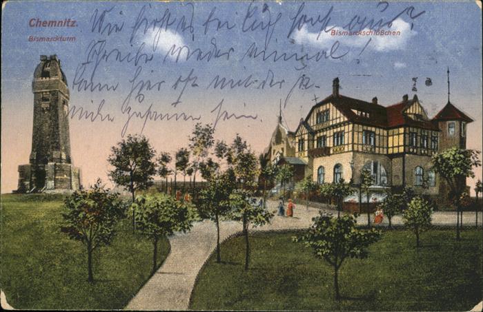 CHEMNITZ Sachsen Bismarckturm Bismarckschloesschen