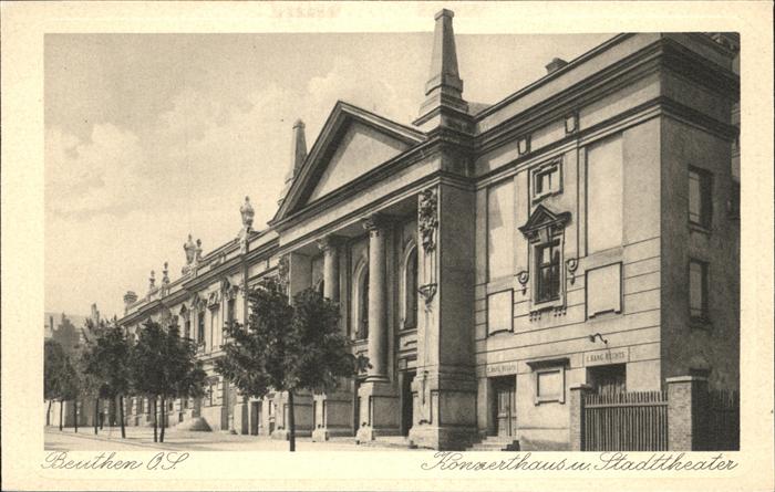 Beuthen Oberschlesien Konzerthaus Stadttheater