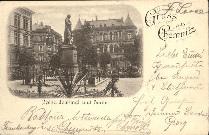 CHEMNITZ Sachsen Beckerdenkmal Boerse