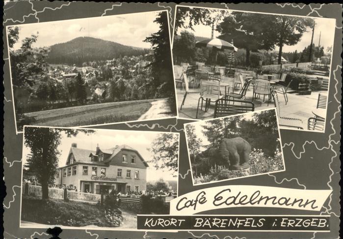 Baerenfels Erzgebirge Cafe Edelmann Terrasse