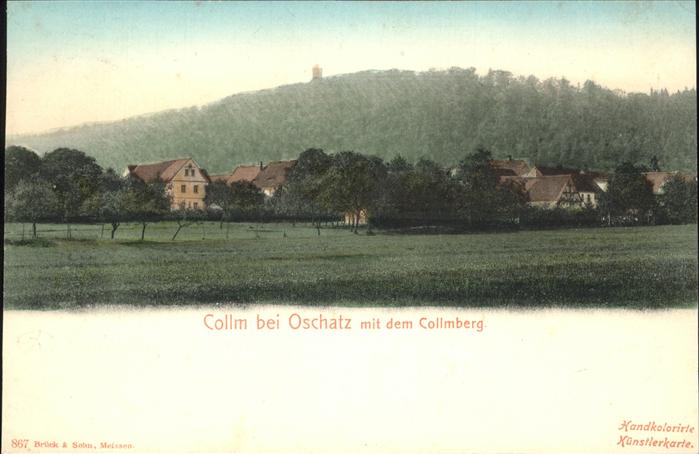 Collm Collmberg Künstlerkarte Handkoloriert