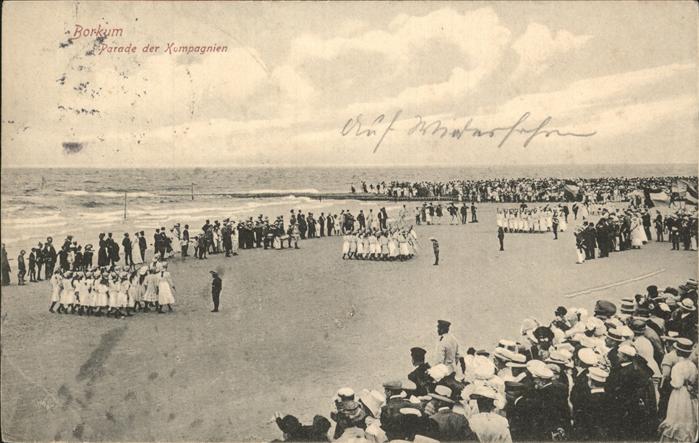 Borkum Parade der Kompanien Strand