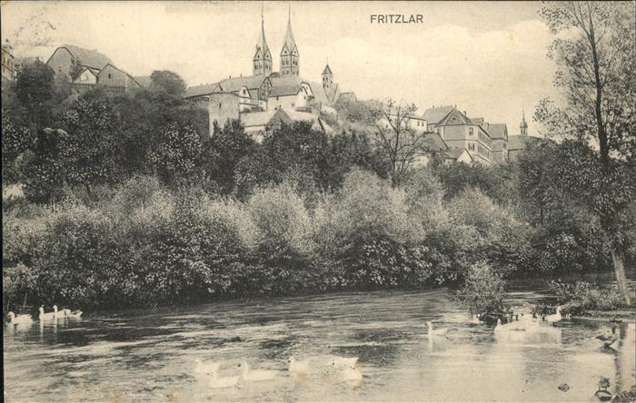 Fritzlar Schwäne Fluss