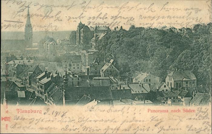 Flensburg Von Süden Panorama