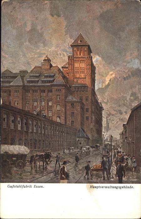 Essen Ruhr Gussstahlfabrik Hauptverwaltung Mensche