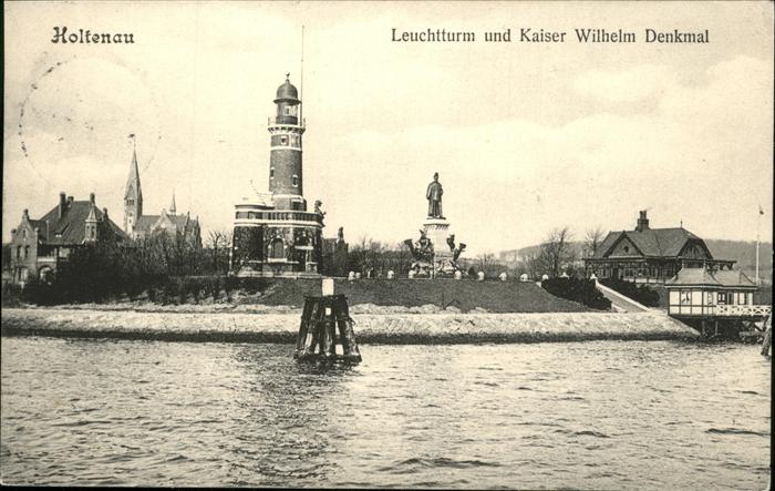 Holtenau Kiel Leuchtturm und Kaiser Wilhelm Denkmal