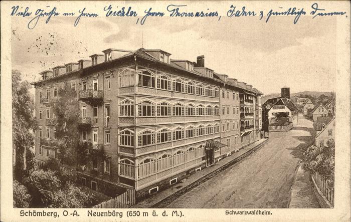 Schoemberg Schwarzwald Neuenburg Schwarzwaldheim