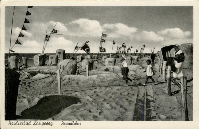 Langeoog Strandleben Baden Körbe
