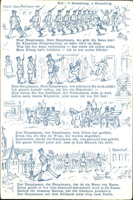 Koepenick Zeichnungen Hauptmann Künstlerkarte