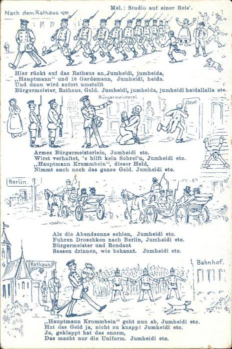 Koepenick Zeichnungen Hauptmann Künstlerkarte