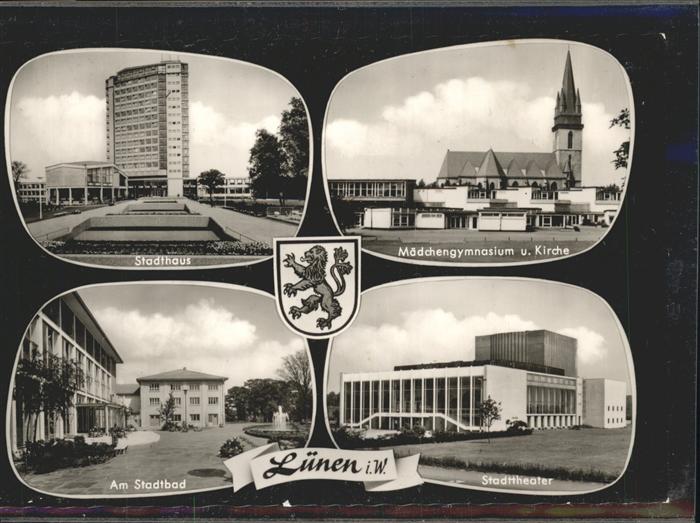 Luenen UNNA NRW Stadtbad Maedchengymnasium Stadttheater