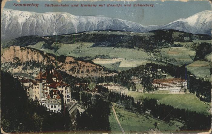Semmering Niederoesterreich Südbahnhotel Kurhaus Rax Schneeberg