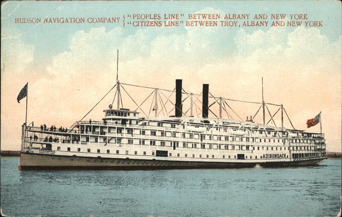 Dampfer Binnenschifffahrt Adirondack Hudson navigation